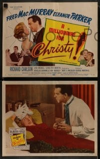 4w302 MILLIONAIRE FOR CHRISTY 8 LCs 1951 Fred MacMurray, pretty Eleanor Parker, Richard Carlson!