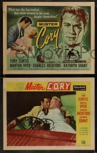 4w304 MISTER CORY 8 LCs 1957 professional gambling poker player Tony Curtis & sexy Martha Hyer!