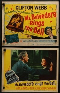 4w309 MR. BELVEDERE RINGS THE BELL 8 LCs 1951 Clifton Webb in the title role, Joanne Dru!