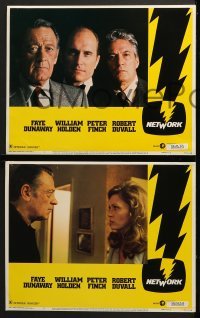 4w532 NETWORK 7 LCs 1976 William Holden, Faye Dunaway, Paddy Chayefsky, Sidney Lumet classic!