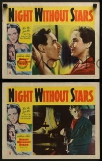 4w334 NIGHT WITHOUT STARS 8 LCs 1952 David Farrar, Nadia Gray, Maurice Teynac!