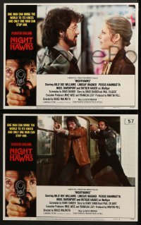 4w335 NIGHTHAWKS 8 int'l LCs 1981 Sylvester Stallone, Billy Dee Williams, Rutger Hauer, Davenport