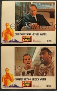 4w339 NUMBER ONE 8 LCs 1969 alcoholic football player Charlton Heston has nowhere to go but down!