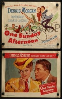 4w347 ONE SUNDAY AFTERNOON 8 LCs 1949 Dennis Morgan & Dorothy Malone, DeFore, Paige!