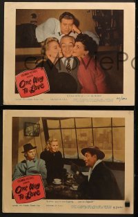 4w710 ONE WAY TO LOVE 4 LCs 1945 Chester Morris, Willard Parker & pretty Marguerite Chapman!