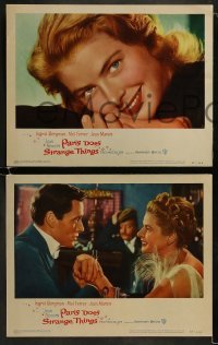 4w643 PARIS DOES STRANGE THINGS 5 LCs 1957 Jean Renoir's Elena et les hommes, Ingrid Bergman!