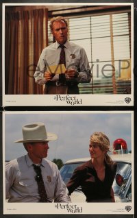 4w363 PERFECT WORLD 8 LCs 1993 sheriff Clint Eastwood chases kidnapper Kevin Costner & T.J. Lowther!