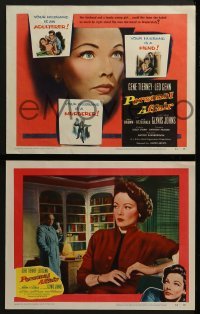 4w364 PERSONAL AFFAIR 8 LCs 1954 Gene Tierney thinks husband Leo Genn has affair with his student!