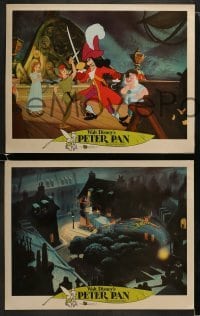 4w597 PETER PAN 6 LCs R1976 great images from Walt Disney animated cartoon fantasy classic!