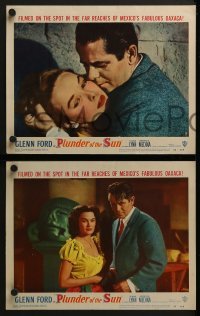 4w371 PLUNDER OF THE SUN 8 LCs 1953 images of Glenn Ford & Diana Lynn in Mexico!