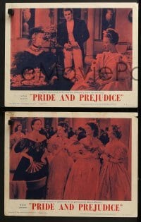 4w716 PRIDE & PREJUDICE 4 LCs R1962 Greer Garson helps mother deal with shock, from Jane Austen's novel!