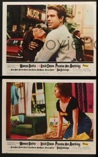 4w376 PROMISE HER ANYTHING 8 LCs 1966 cool images of Warren Beatty & pretty Leslie Caron!