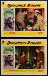 4w381 QUANTRILL'S RAIDERS 8 LCs 1958 Steve Cochran, Diane Brewster, Leo Gordon, Gale Robbins!