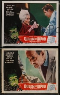 4w796 QUEEN OF BLOOD 3 LCs 1966 Dennis Hopper, inhuman Judi Meredith, hideous beyond belief!