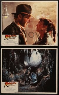 4w798 RAIDERS OF THE LOST ARK 3 int'l LCs 1981 adventurer Harrison Ford & Karen Allen + classic action!