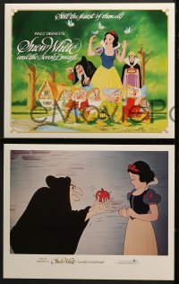 4w432 SNOW WHITE & THE SEVEN DWARFS 8 LCs R1983 Walt Disney animated cartoon fantasy classic!