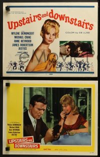 4w474 UPSTAIRS & DOWNSTAIRS 8 LCs 1960 super sexy Mylene Demongeot, Michael Craig, Anne Heywood!