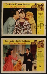 4w491 WILD & WONDERFUL 8 LCs 1964 wacky images of Tony Curtis, Christine Kaufmann, & Monsieur Cognac!