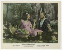 4x128 SOLOMON & SHEBA color 8x10 still 1959 Yul Brynner with hair by Gina Lollobrigida eating fruit!