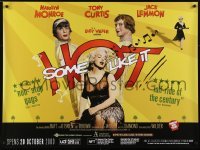 4y473 SOME LIKE IT HOT advance British quad R2000 Marilyn Monroe with Tony Curtis & Jack Lemmon!