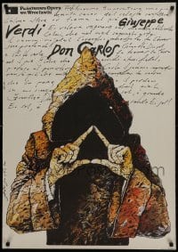 4y754 DON CARLOS stage play Polish 27x38 1985 Verdi's opera, art by Grzegorz Marszalek!