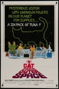 4z216 CAT FROM OUTER SPACE 1sh 1978 Walt Disney sci-fi, wacky art of alien feline & cast!