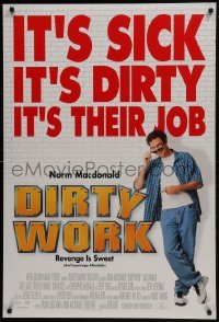 4z295 DIRTY WORK DS 1sh 1998 Norm MacDonald, Jack Warden, Artie Lange, Bob Saget screwball comedy!