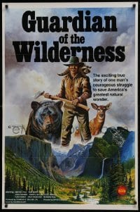 4z405 GUARDIAN OF THE WILDERNESS 1sh 1976 Denver Pyle, Ken Barry, great outdoors artwork!