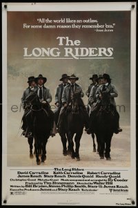 4z565 LONG RIDERS 1sh 1980 Walter Hill, David Carradine, Keith Carradine, Robert Carradine!