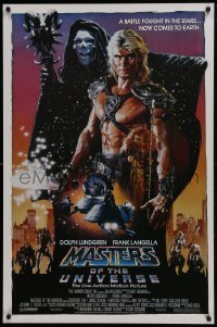 4z592 MASTERS OF THE UNIVERSE 1sh 1987 Dolph Lundgren as He-Man, great Drew Struzan art!