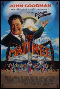 4z593 MATINEE DS 1sh 1993 great art of smiling John Goodman in front of mushroom cloud!