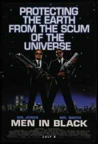 4z597 MEN IN BLACK advance DS 1sh 1997 Will Smith & Tommy Lee Jones protecting the Earth!