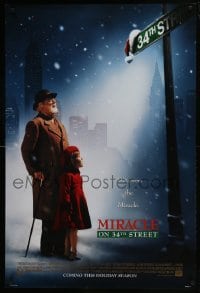 4z601 MIRACLE ON 34th STREET style B advance DS 1sh 1994 Richard Attenborough & Mara Wilson!