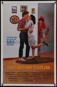 4z644 NICE GIRLS DON'T EXPLODE 1sh 1987 Barbara Harris, Michelle Meyrink, William O'Leary!