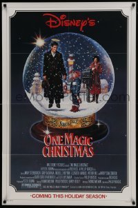 4z658 ONE MAGIC CHRISTMAS advance 1sh 1985 Mary Steenburgen, Harry Dean Stanton, Disney, Gadino art!