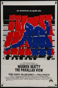 4z668 PARALLAX VIEW style B 1sh 1974 Warren Beatty gets mixed up in a political murder conspiracy!