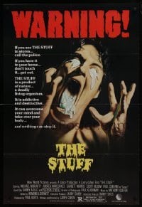 4z862 STUFF 1sh 1985 Larry Cohen, it's a deadly destructive living organism, gruesome art!