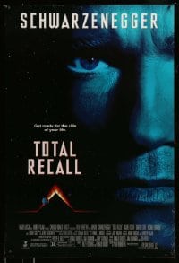 4z913 TOTAL RECALL DS 1sh 1990 Paul Verhoeven, Arnold Schwarzenegger, Sharon Stone!