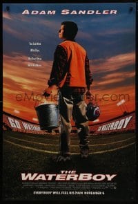 4z958 WATERBOY advance DS 1sh 1998 Adam Sandler, Kathy Bates, Henry Winkler, Fairuza Balk, football!