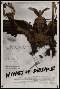 4z976 WINGS OF DESIRE 1sh 1988 Wim Wenders German afterlife fantasy, Bruno Ganz, Peter Falk