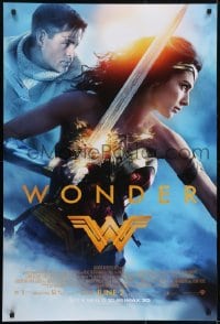 4z982 WONDER WOMAN advance DS 1sh 2017 sexiest Gal Gadot in title role/Diana Prince, Chris Pine