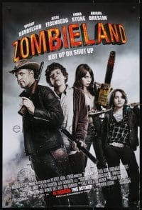 4z998 ZOMBIELAND advance 1sh 2009 Harrelson, Eisenberg, Stone, nut up or shut up, rated!