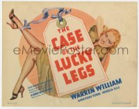 5b082 CASE OF THE LUCKY LEGS TC 1935 art of Patricia Ellis & her sexy legs, Perry Mason, very rare!