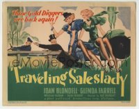 5b477 TRAVELING SALESLADY TC 1935 art of gold diggers Joan Blondell & Glenda Farrell, very rare!