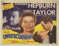 5b480 UNDERCURRENT TC 1946 two images of Katharine Hepburn & Robert Taylor, don't tell the ending!