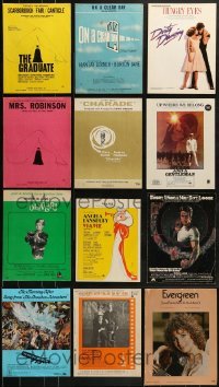 5d279 LOT OF 12 SHEET MUSIC 1960s-1980s great songs from a variety of different movies!