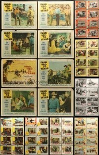 5d171 LOT OF 112 COWBOY WESTERN LOBBY CARDS 1950s-1960s complete sets from a variety of movies!