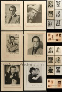 5d278 LOT OF 13 PORTRAIT TRADE ADS 1940s-1950s including Stars of Tomorrow, Robert Mitchum & more!