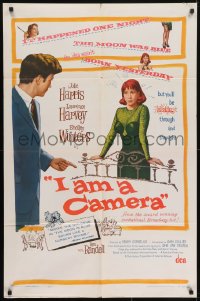 5k404 I AM A CAMERA 1sh 1955 Laurence Harvey, Julie Harris, great art!