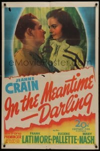 5k413 IN THE MEANTIME DARLING 1sh 1944 beautiful Jeanne Crain tries to keep her husband at home!